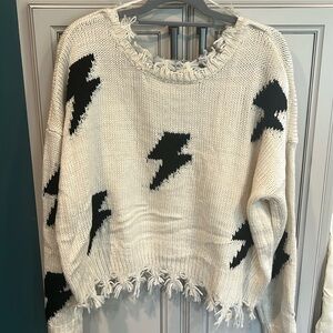 Oversized Lightning bolt sweater